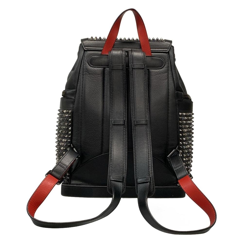 Christian Louboutin Explorer Funk Backpack Backpack Black Red Leather Rubber - Picture 3 of 15